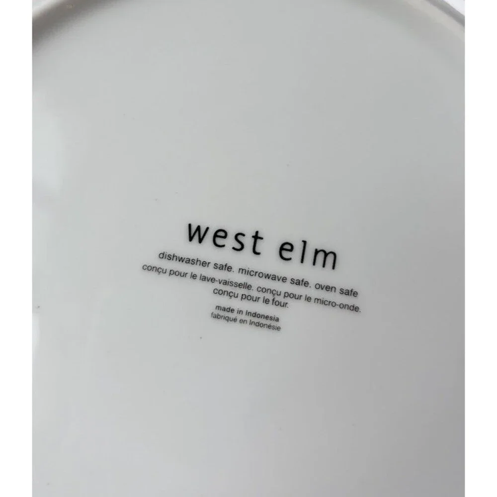 West Elm Owl Salad Plates Set of 4 Rachel Kozlowski Organic Porcelain Dessert